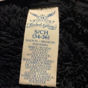 Men's Faded Glory Sherpa Hooded Jacket with design. Brown